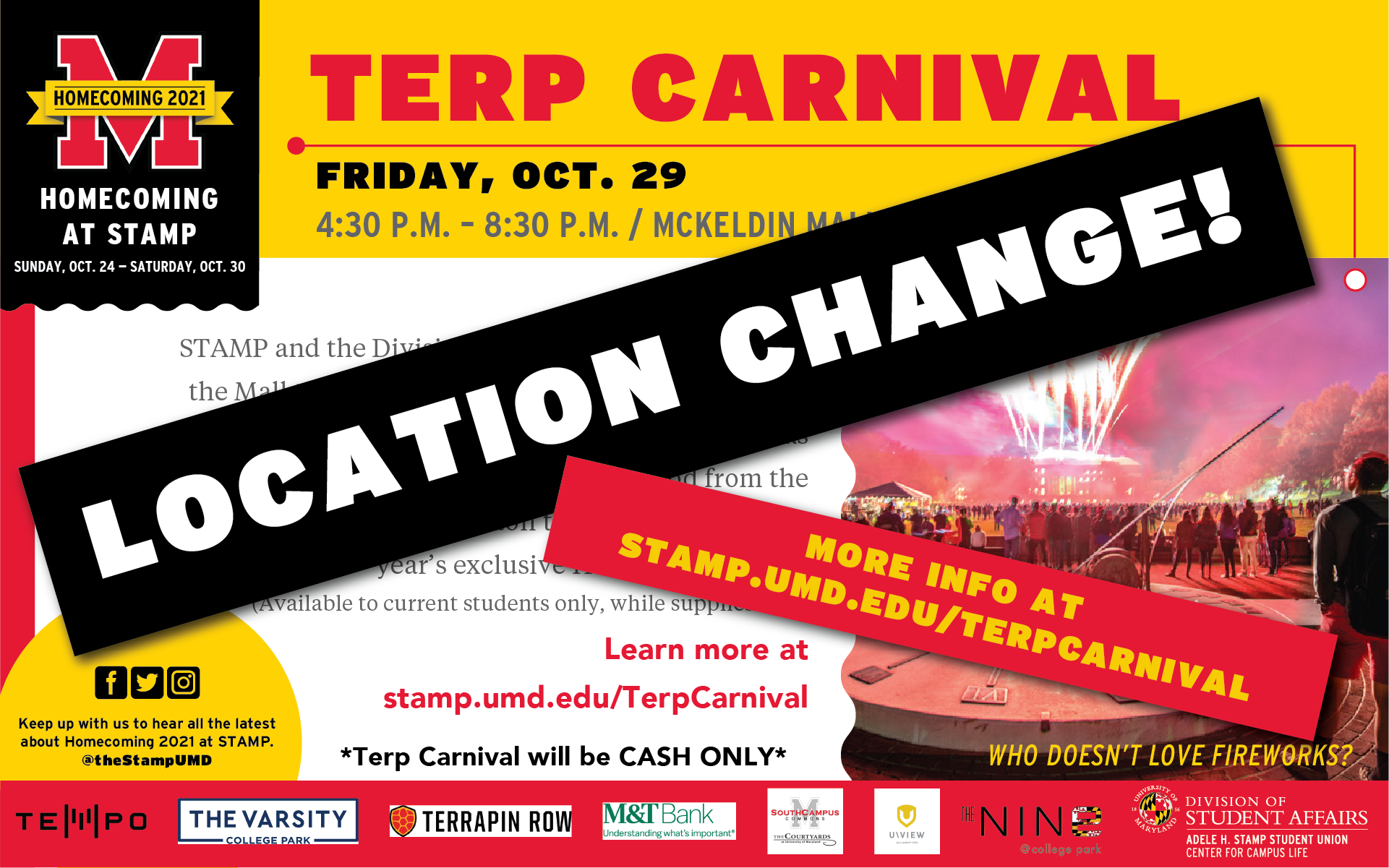 Terp Carnival Moves Into STAMP Homecoming Fall 2021