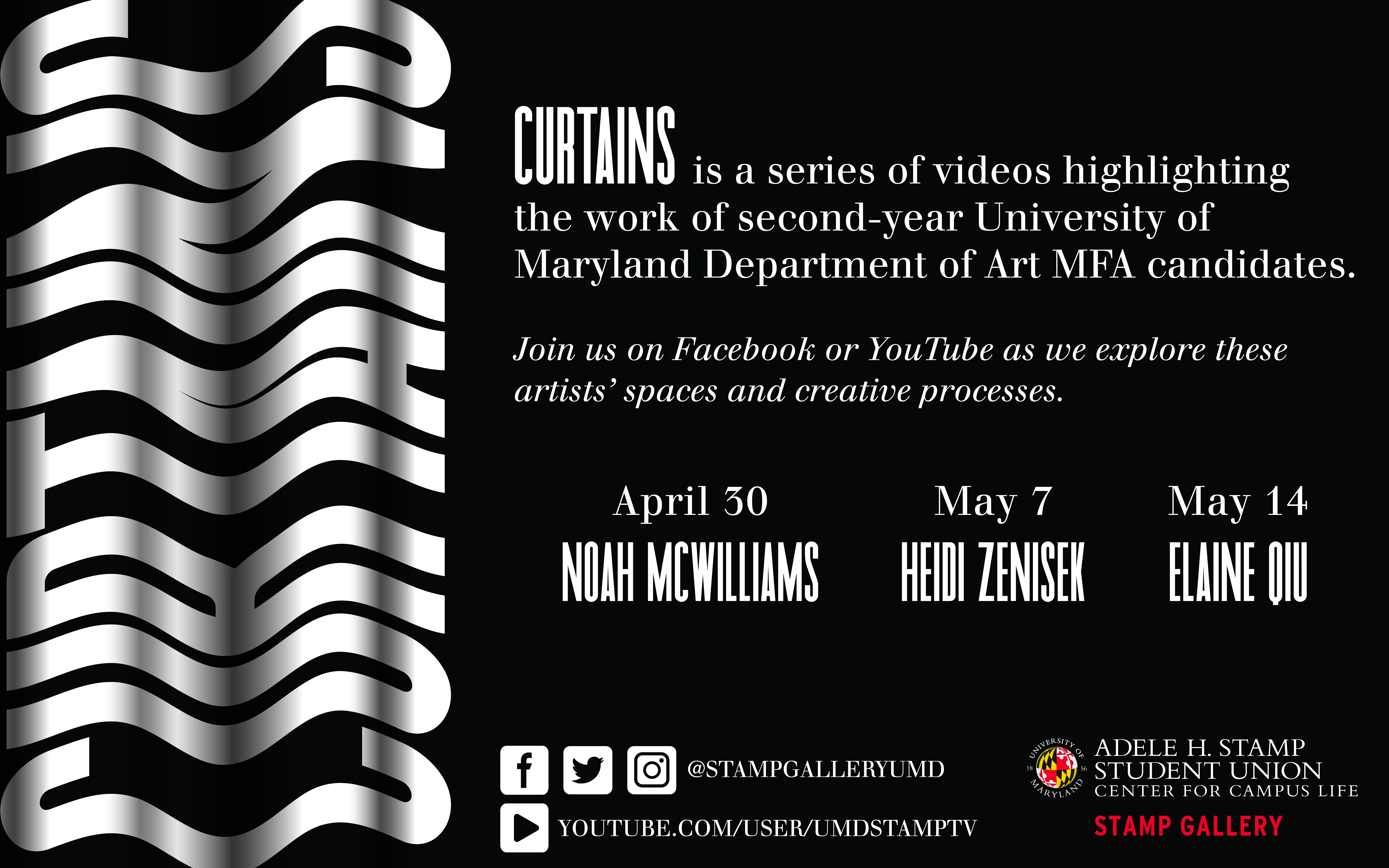 "Curtains: A series of videos highlighting the University of Maryland's second- year MFA Candidates"