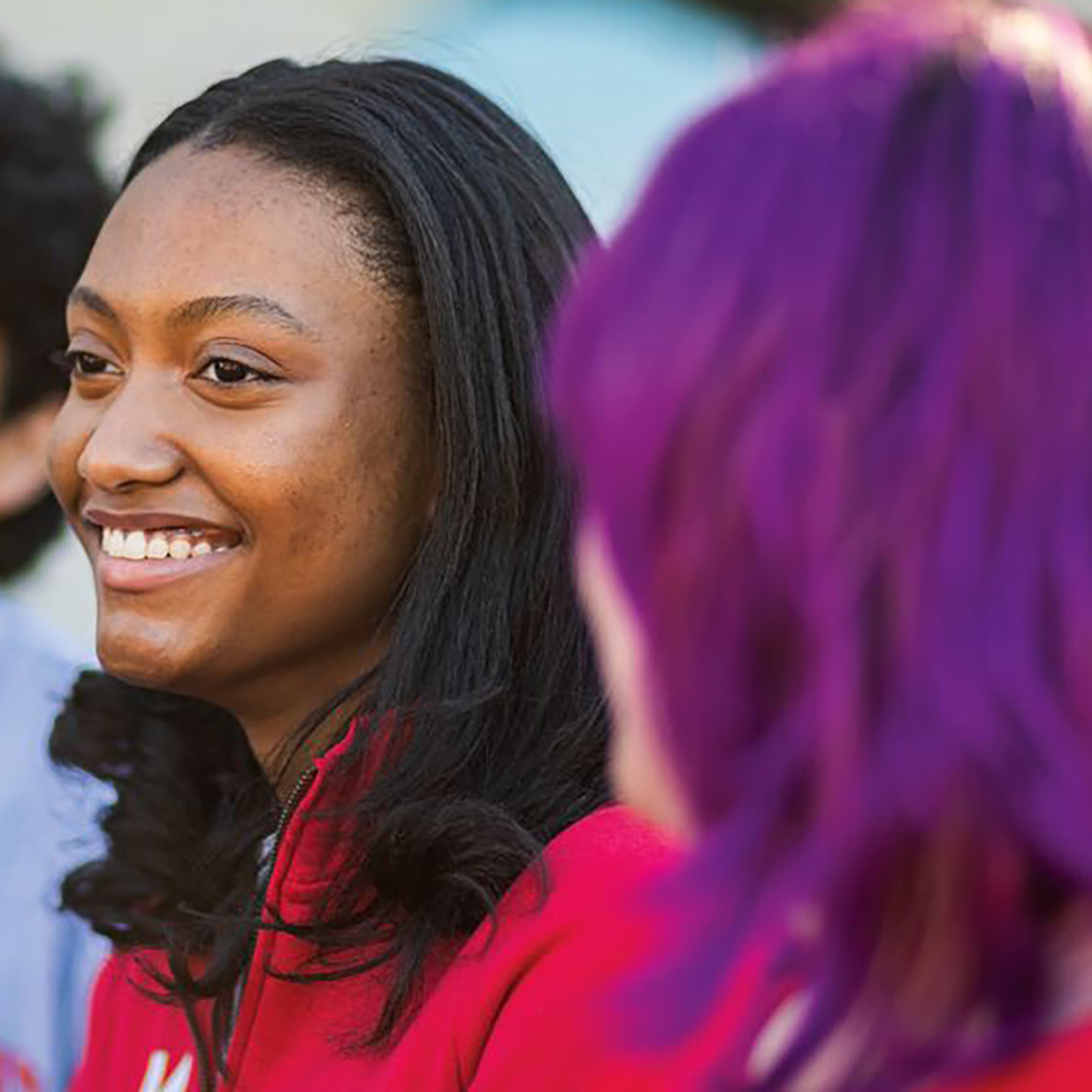 student smiling