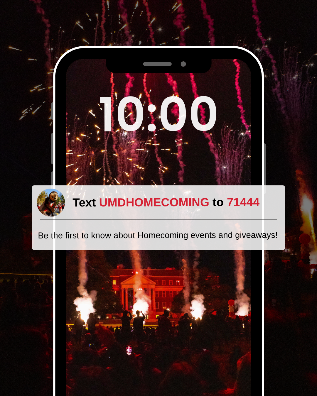 Firework image with Texting information 