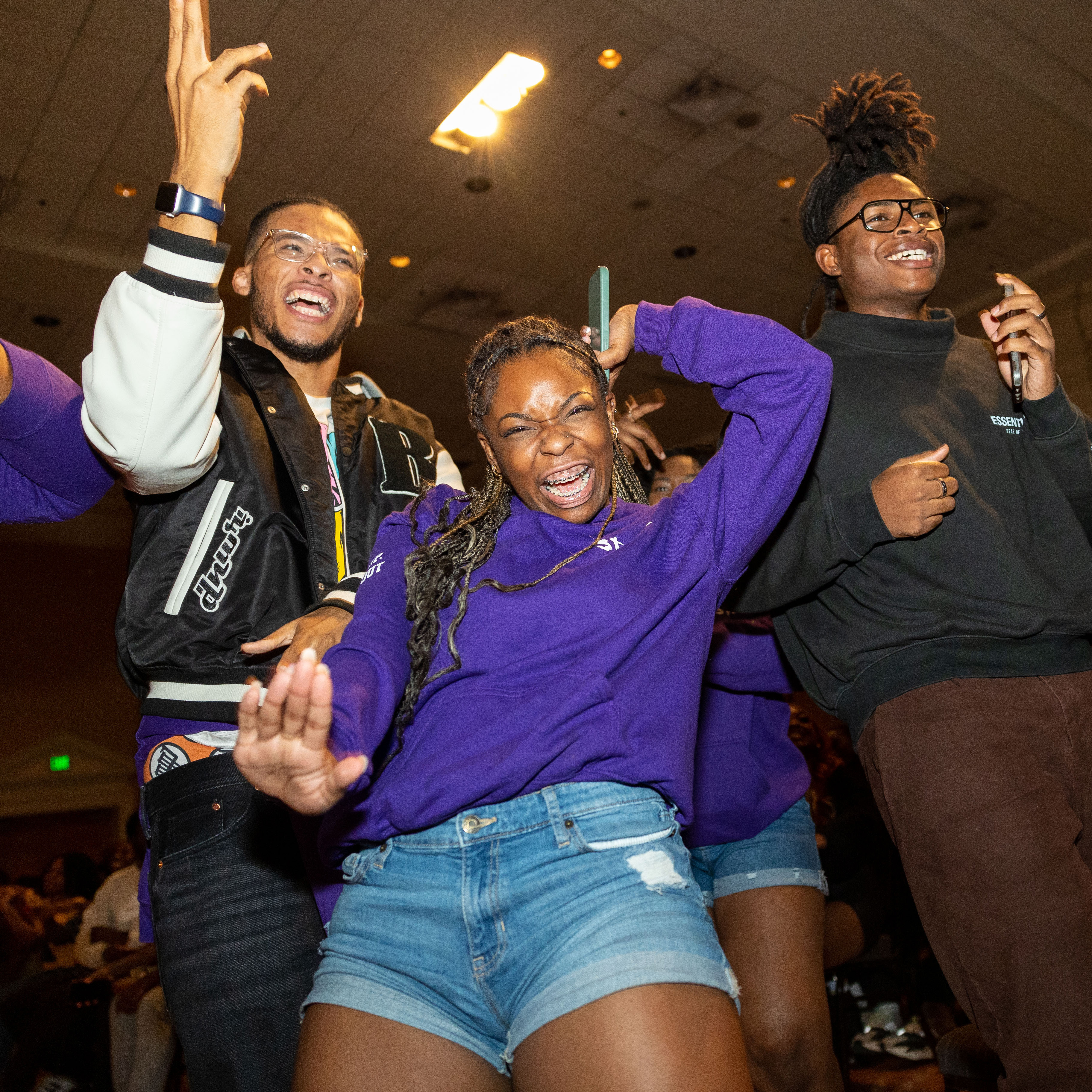 students dancing