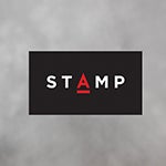 Image has grey background with Stamp Logo at the center