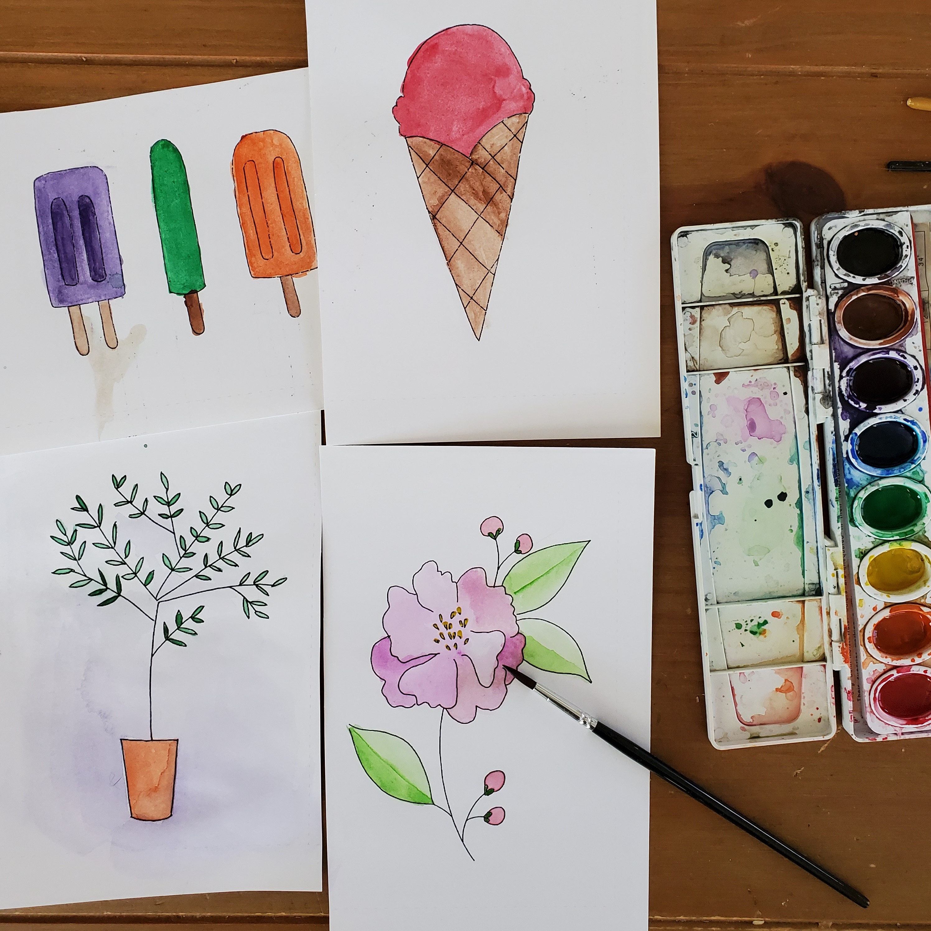 Example of Watercolor Painting Kit