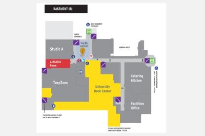 Building map of the Stamp's basement level.