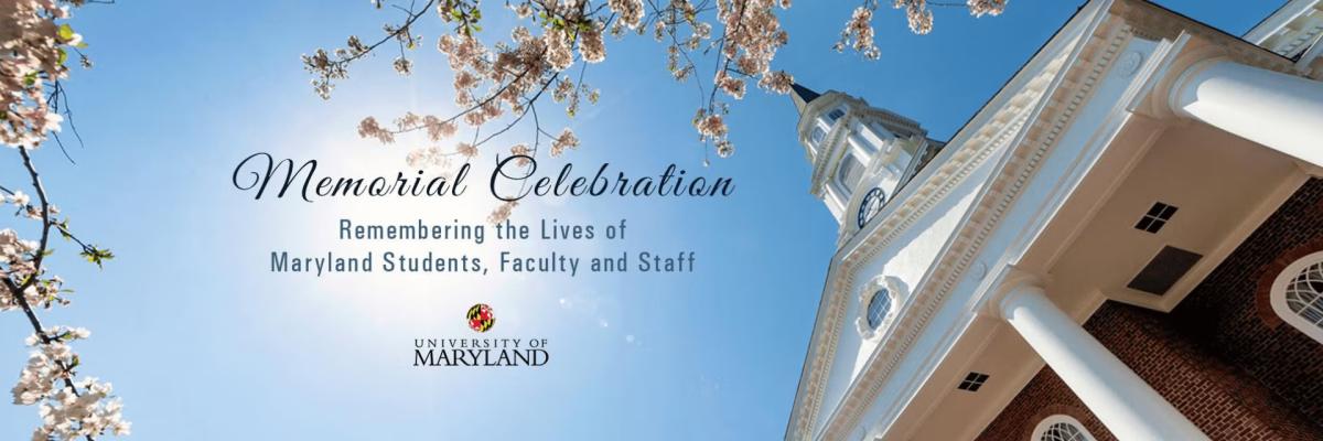 UMD Memorial Celebration graphic