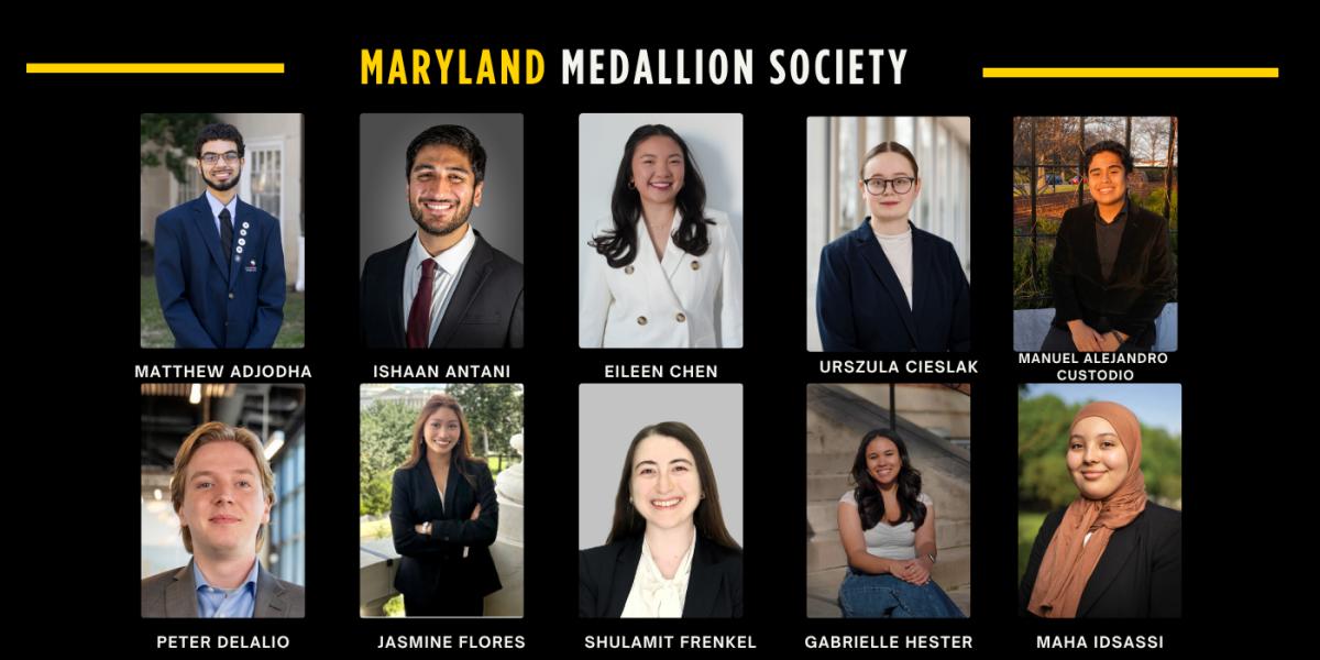 Image showcasing the photos of 10 of the 2026 maryland medallion society members