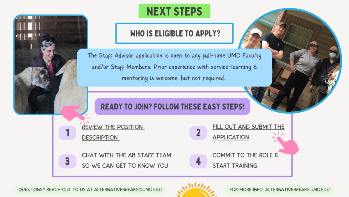 Next steps: Reach out to alternativebreaks@umd.edu if you're interested in applying!