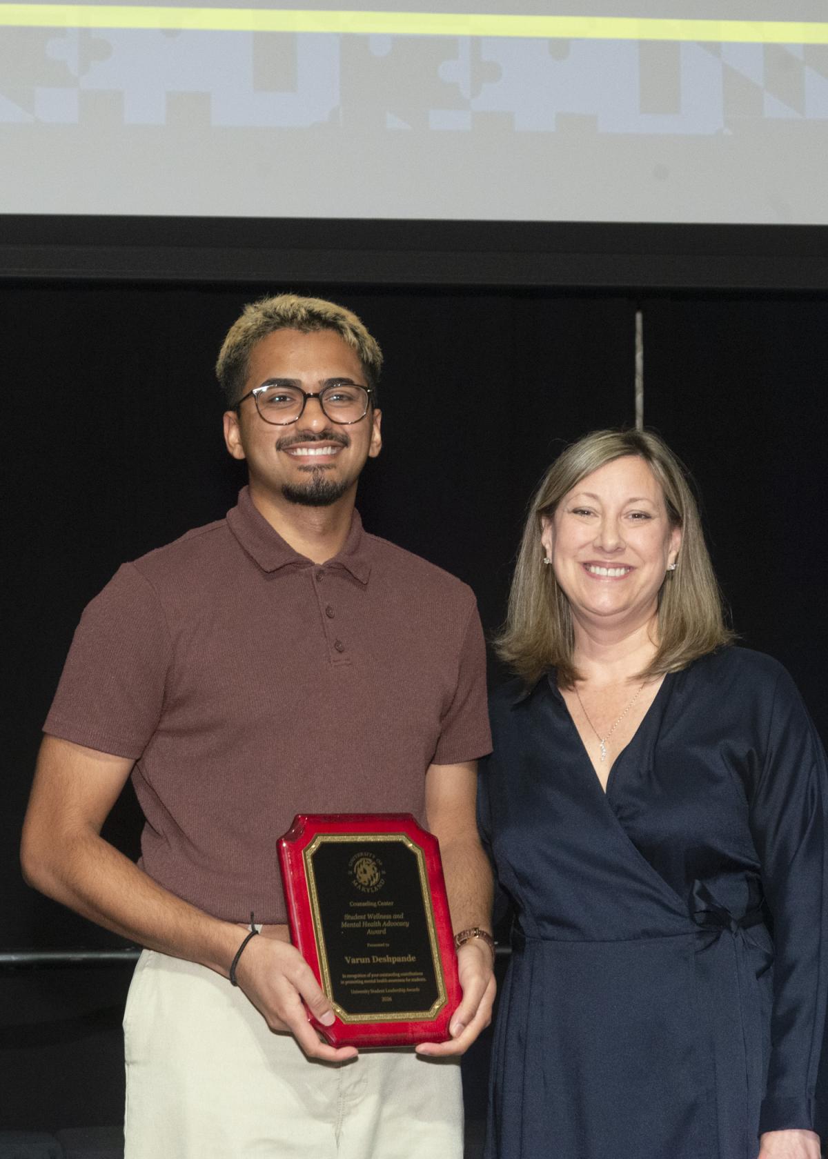 A photo of the Student Wellness and Mental Health Award recipient
