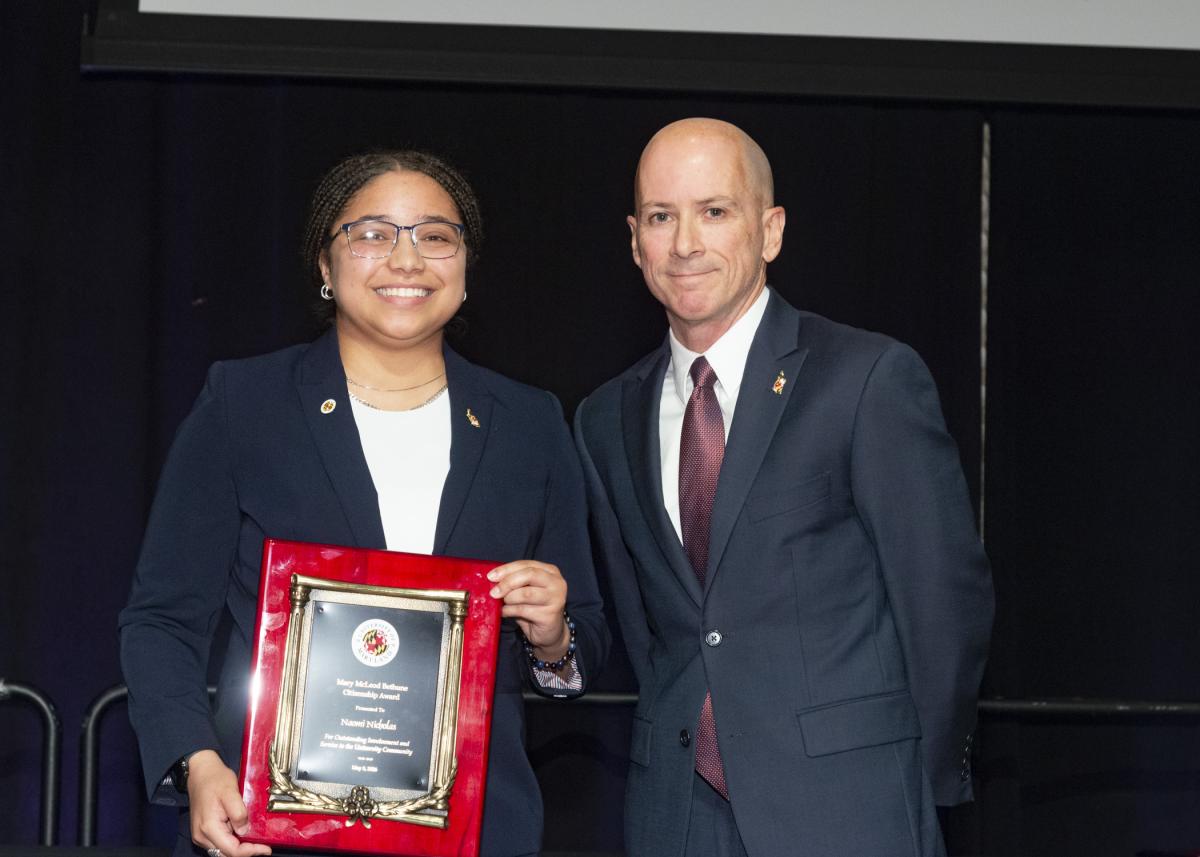 A photo of the Mary McLeod Bethune award recipient 
