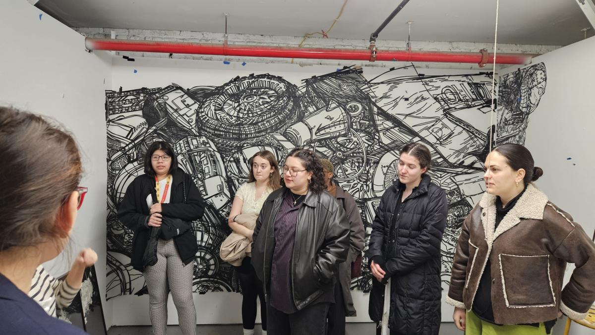 The 2024 - 2025 CAPP Committee in Heeseop Yoon's studio in New York City