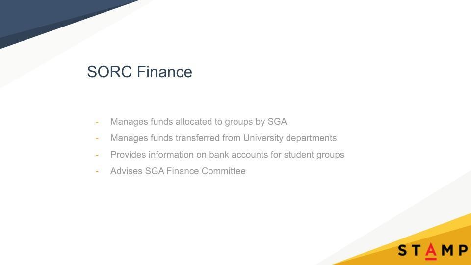SORC Finance Intro Slide