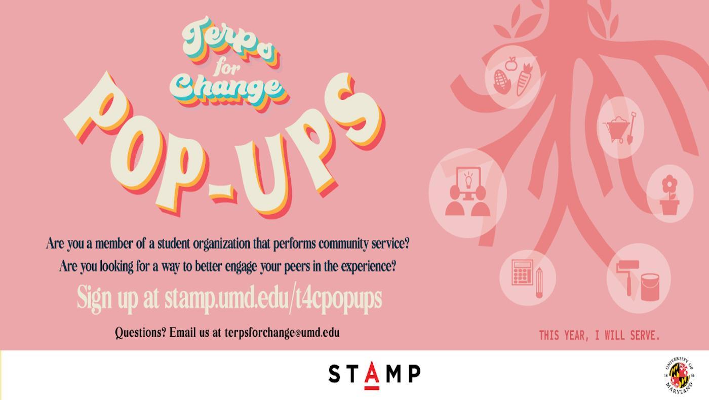terps for change pop-up 