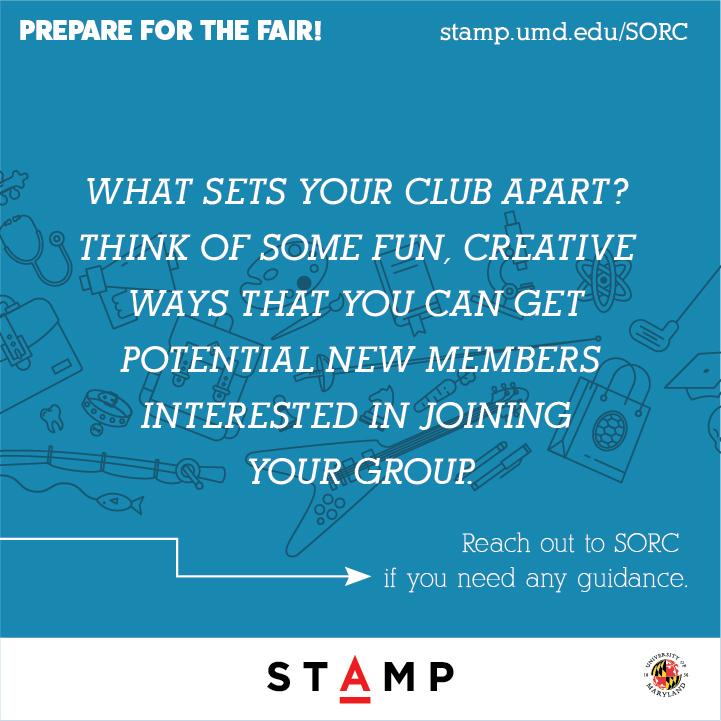 What sets your club apart? Think of some fun, creative ways that you can get potential new members interested in joining your group.