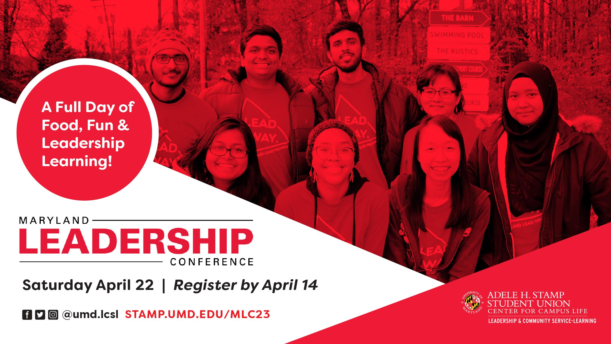 Maryland Leadership Conference ad showing registration date of April 14