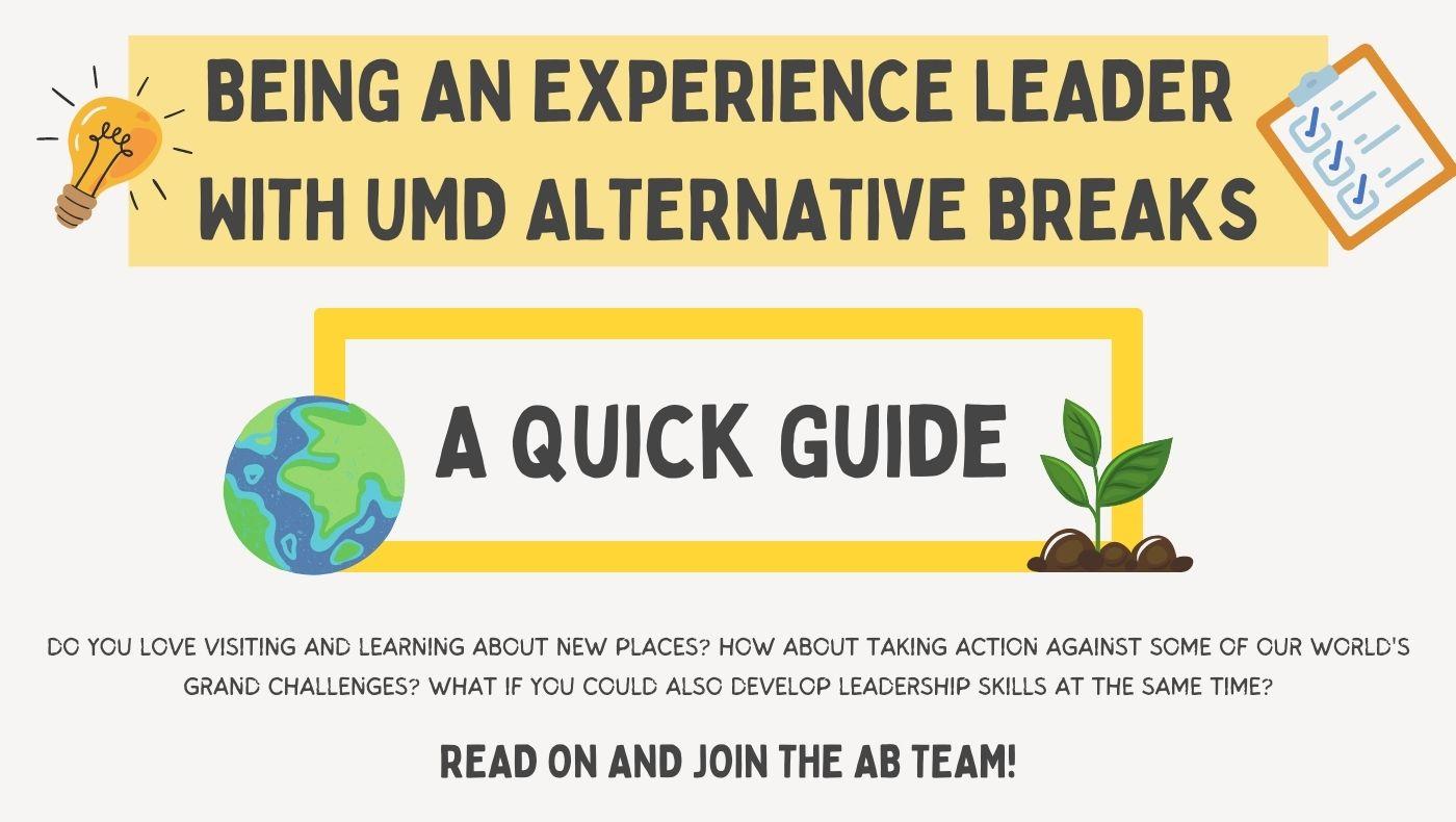 Alternative Breaks Experience Leader: Quick Guide Title Page