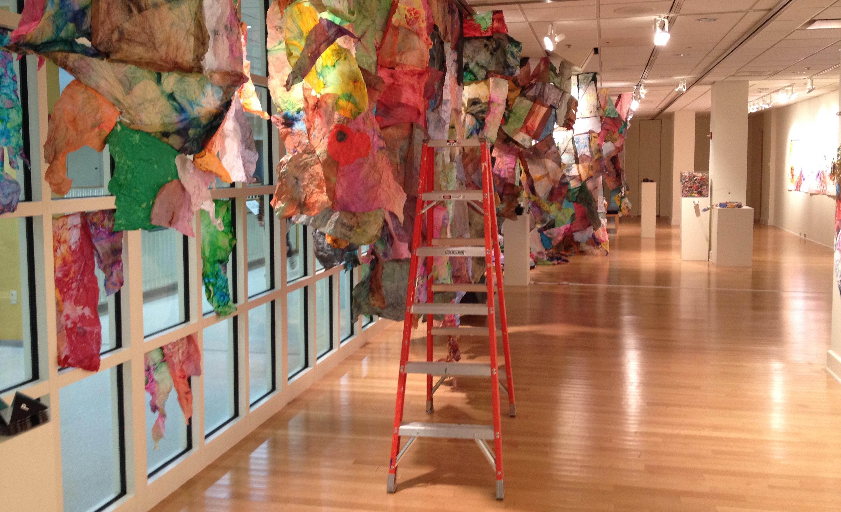 Installation view of Maya Freelon Asante: Volume at the Stamp Gallery in February 2014.