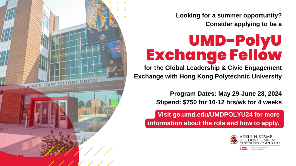 UMD-PolyU Exchange fellow