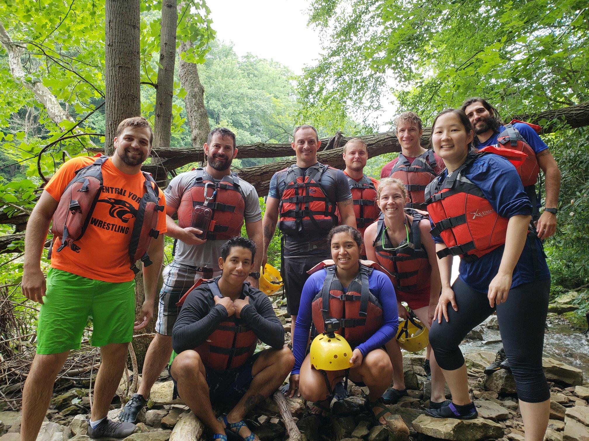 White water rafting.