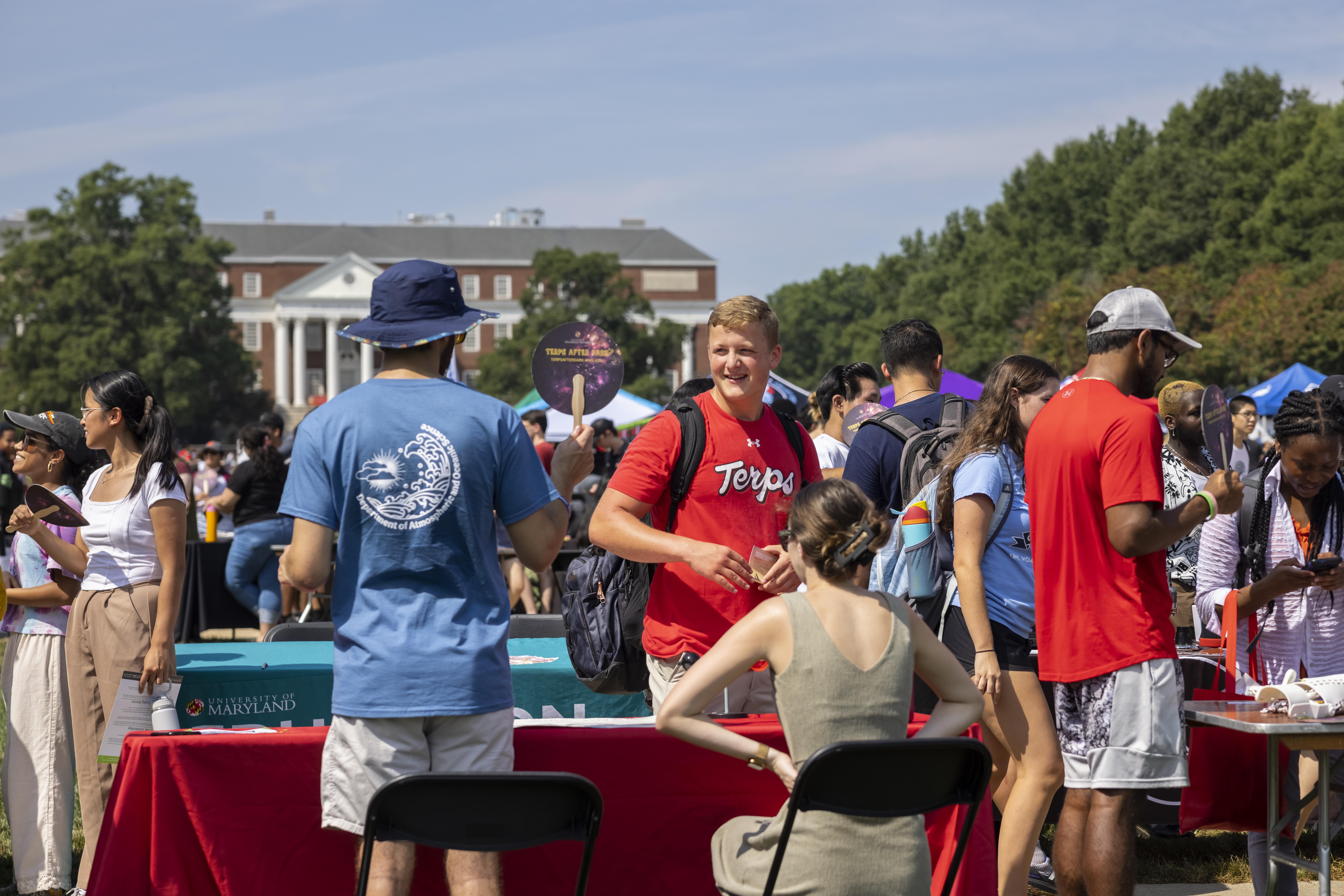 students at the first look fair