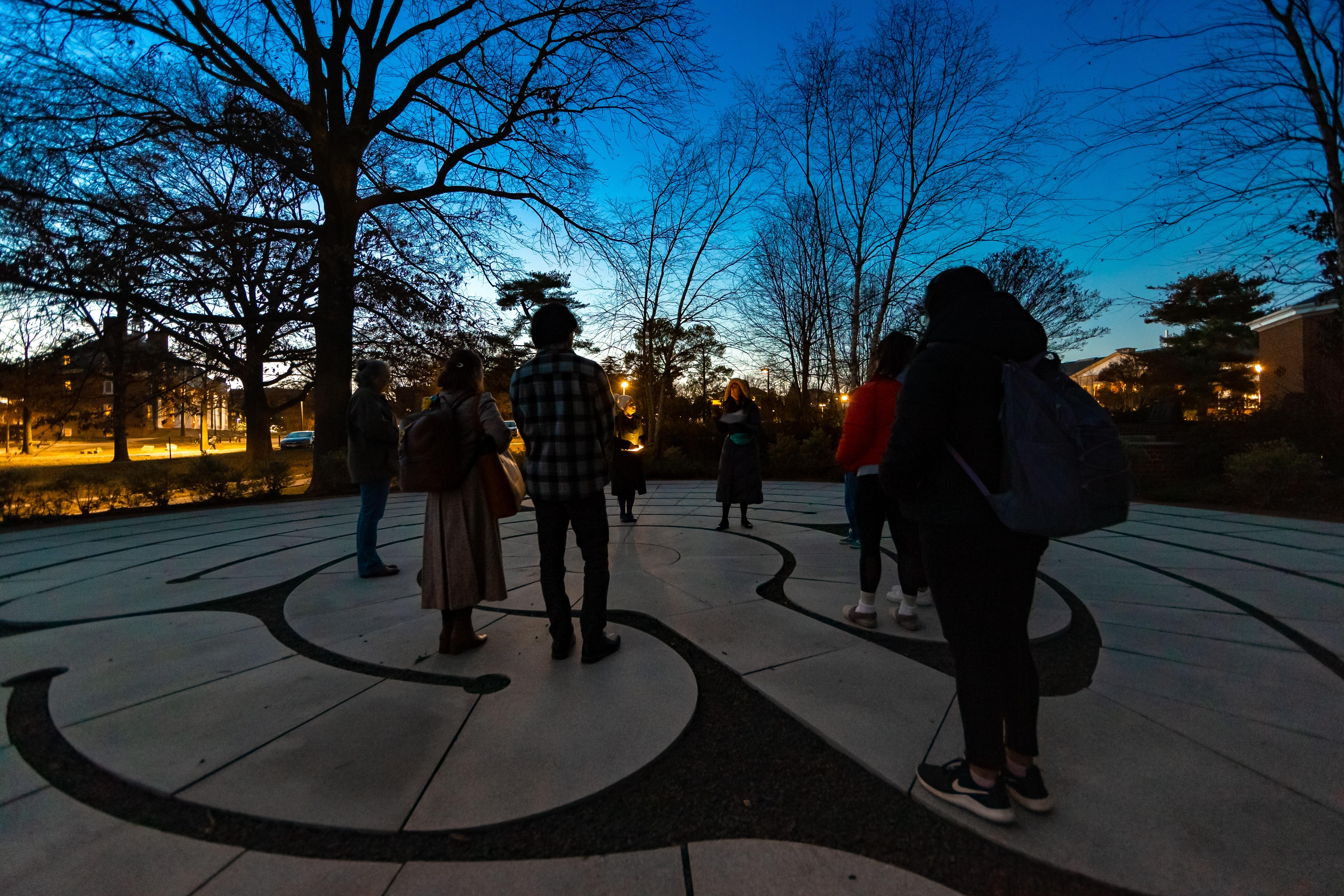 several people standing