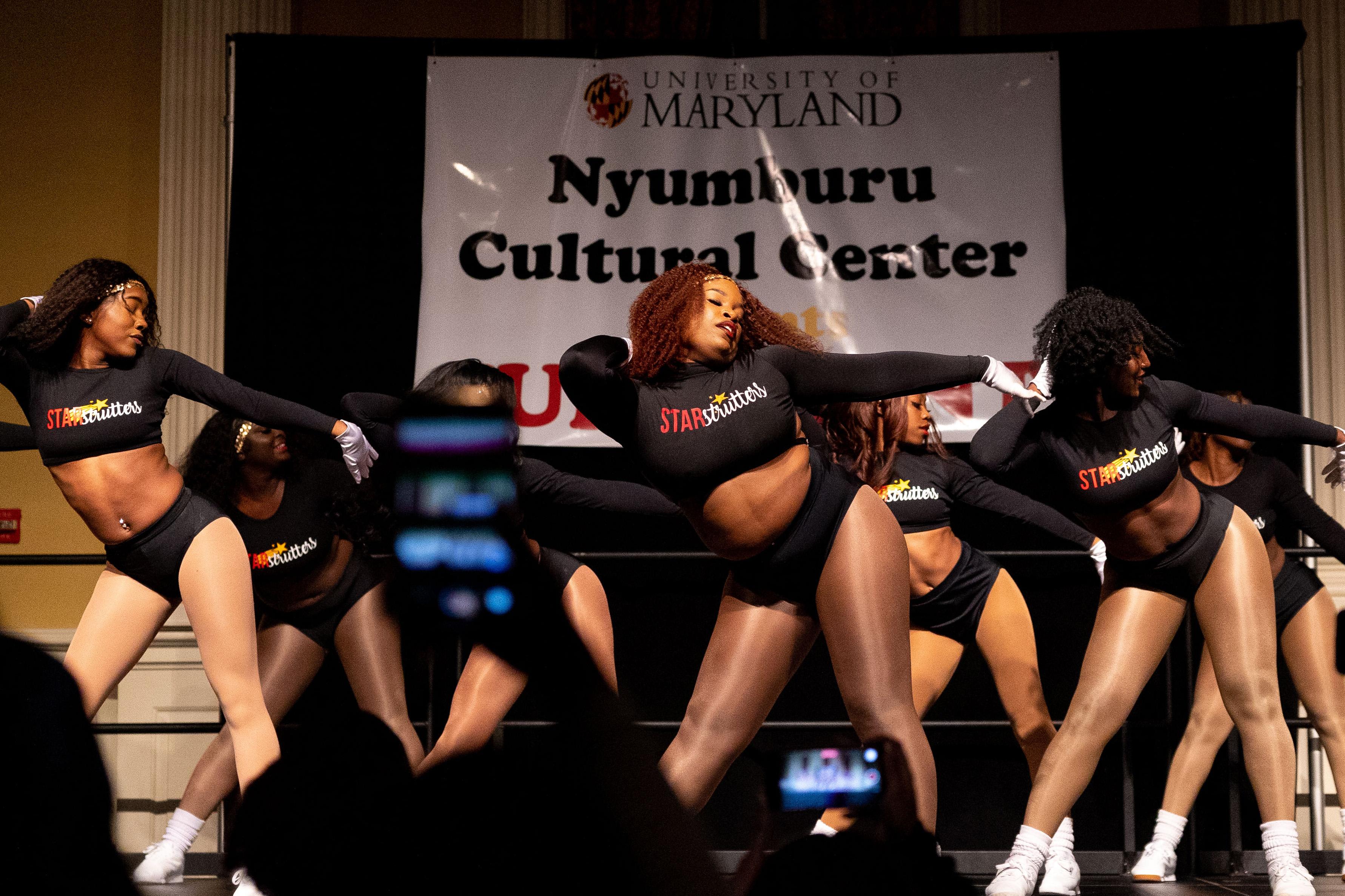students dancing on stage