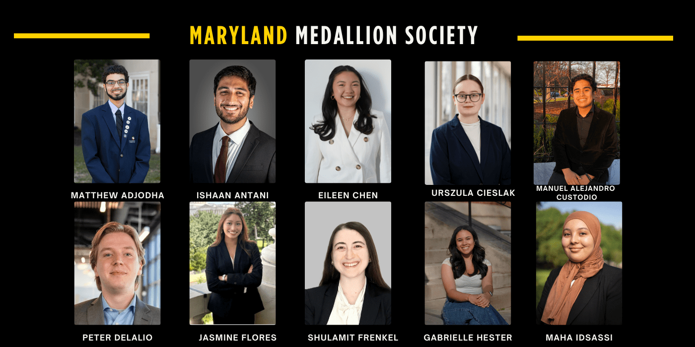 Image showcasing the photos of 10 of the 2026 maryland medallion society members