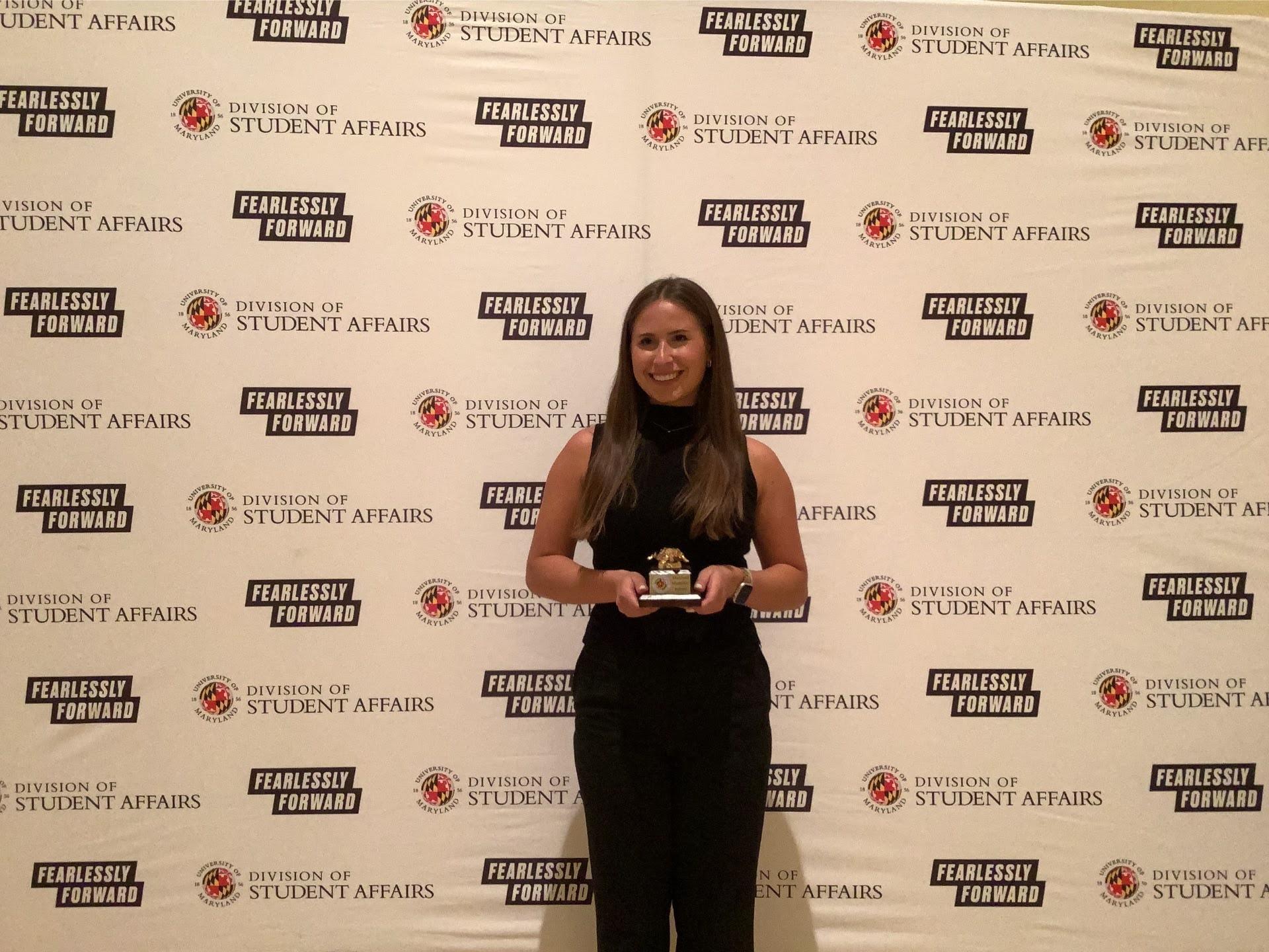 Photobooth photo of an award recipient