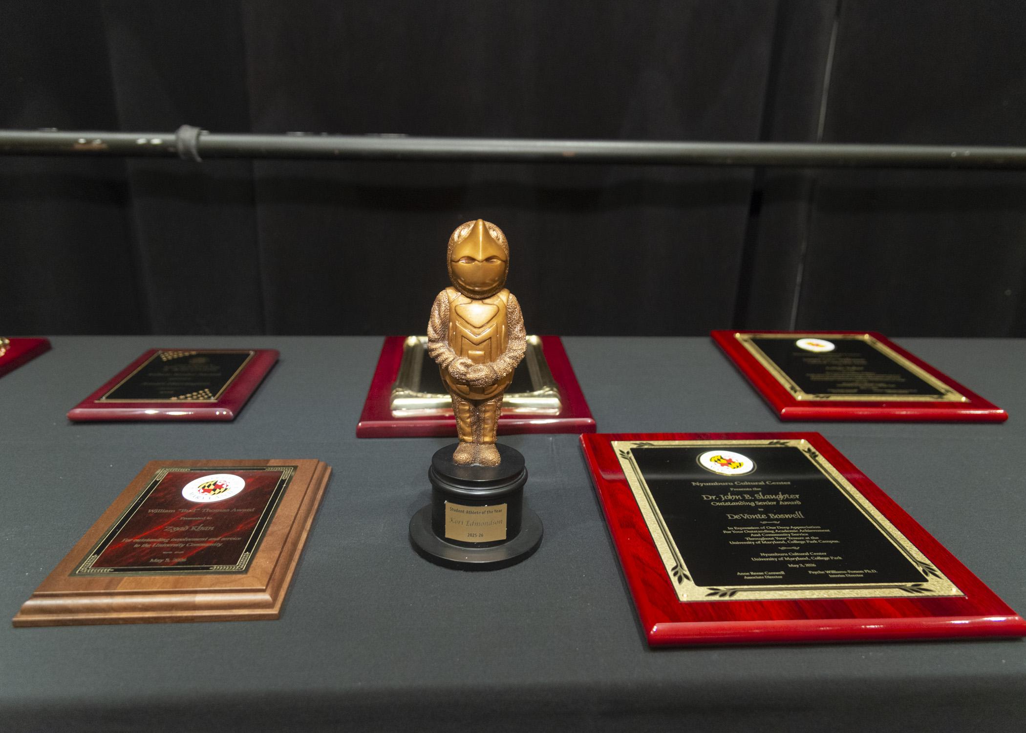 Image of various 2026 award plaques