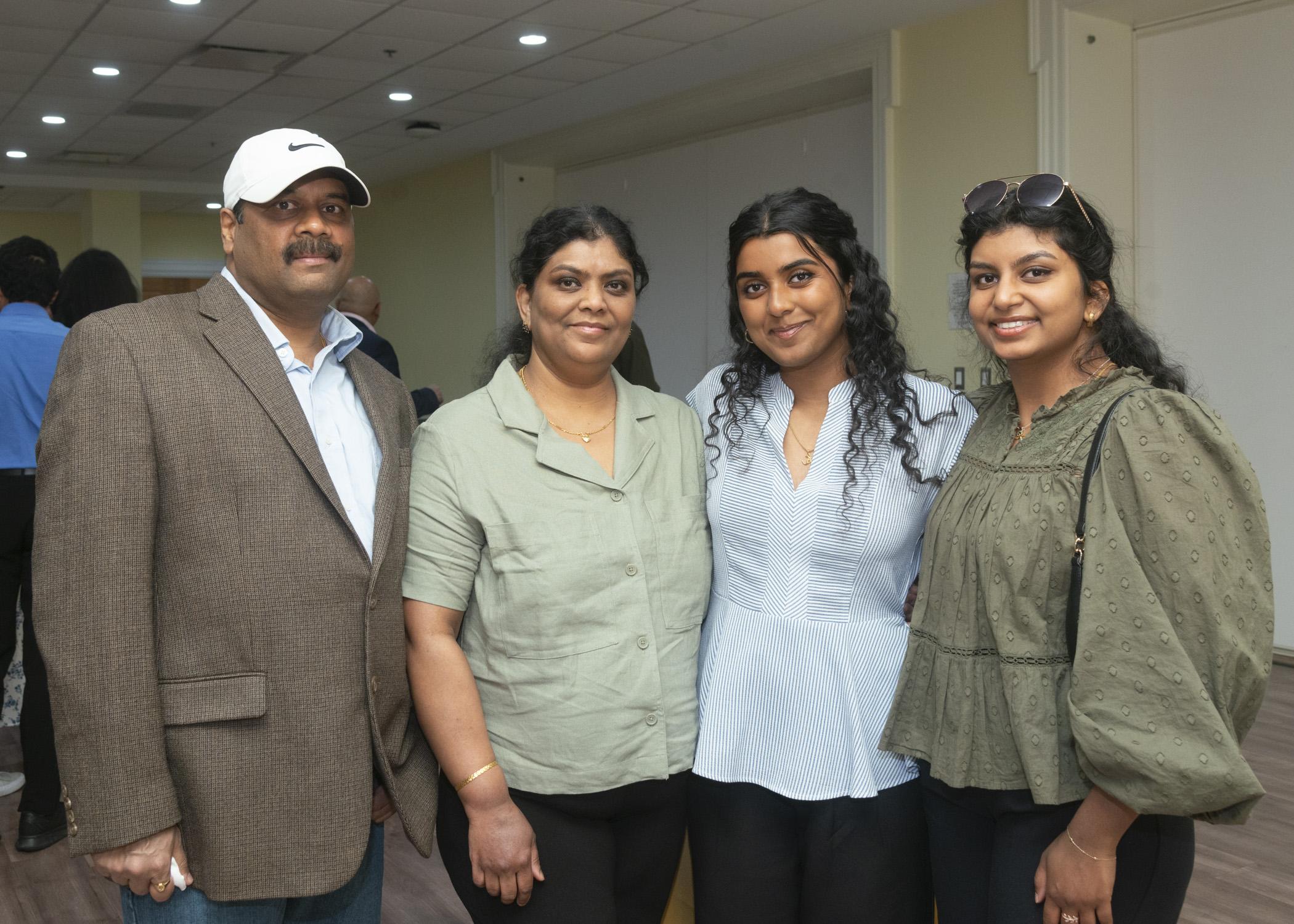 Photo of a family in the reception area