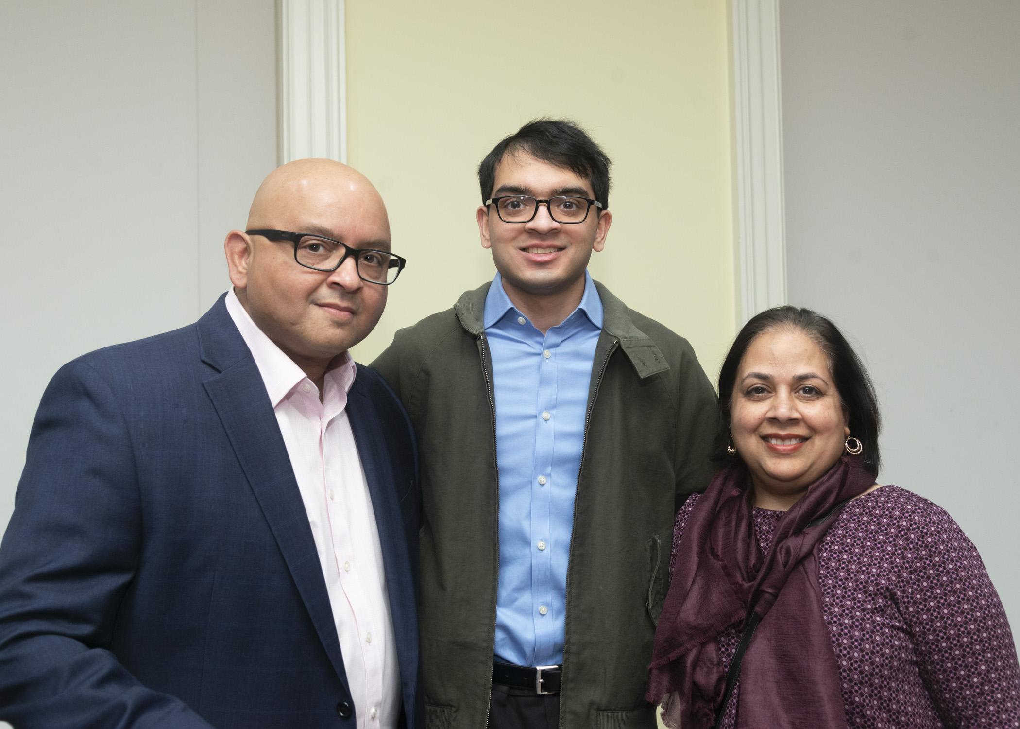 Photo of a family in the reception area