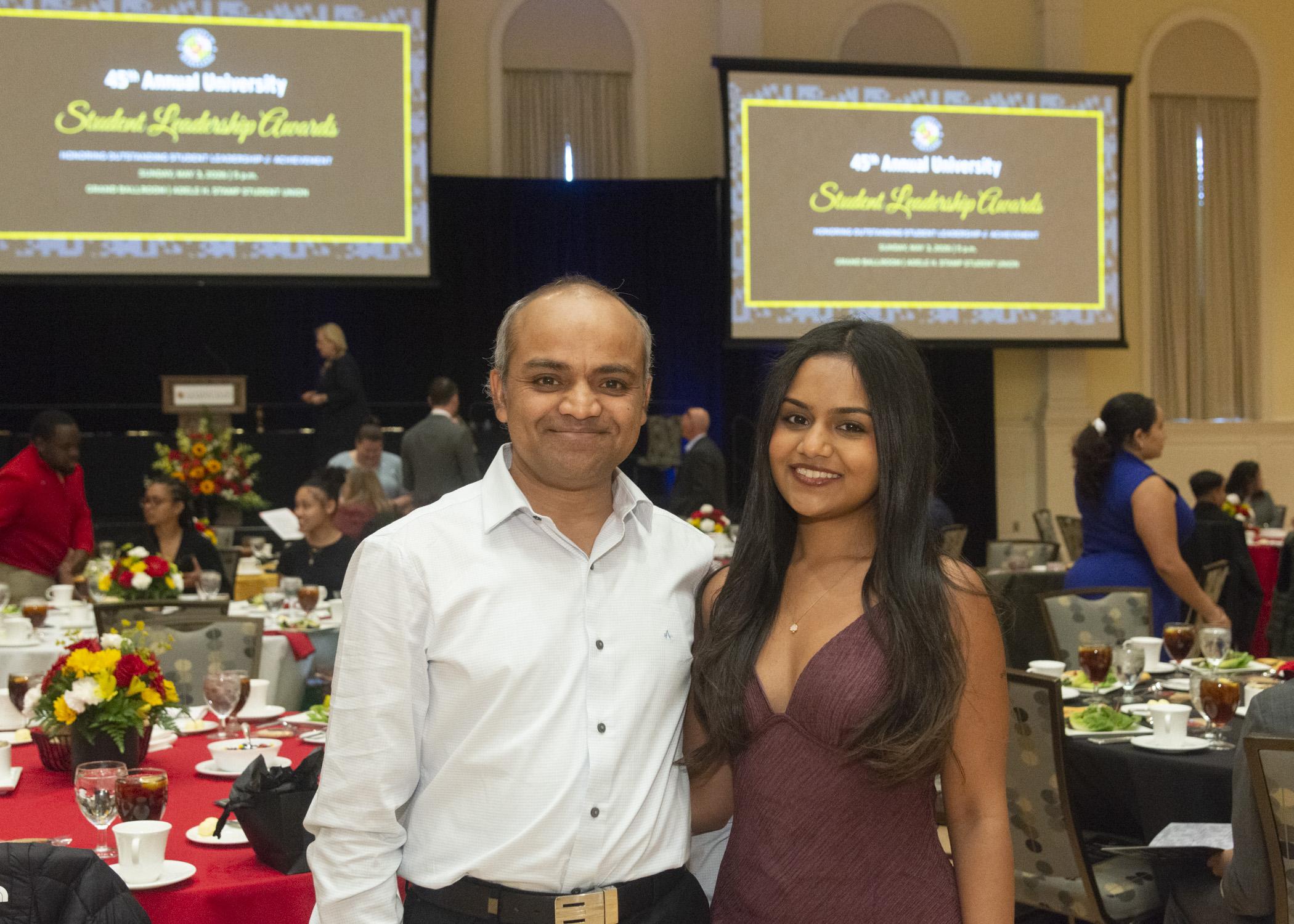 Image of award recipient and her guest