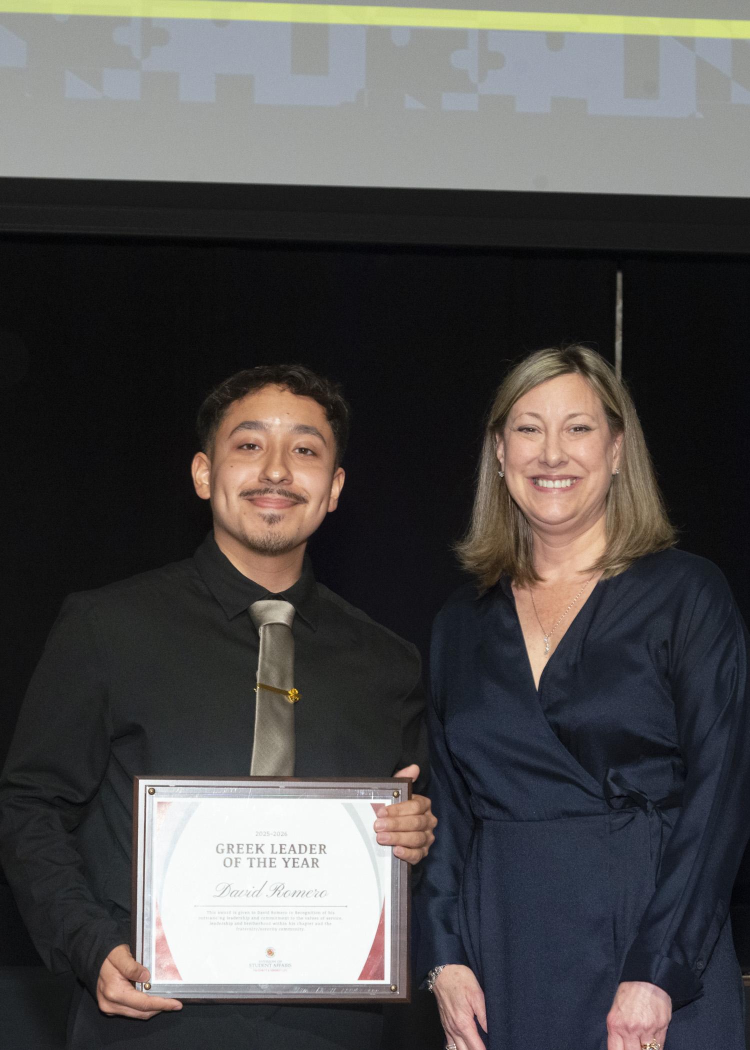 A photo of the Greek Leader of the Year award recipient