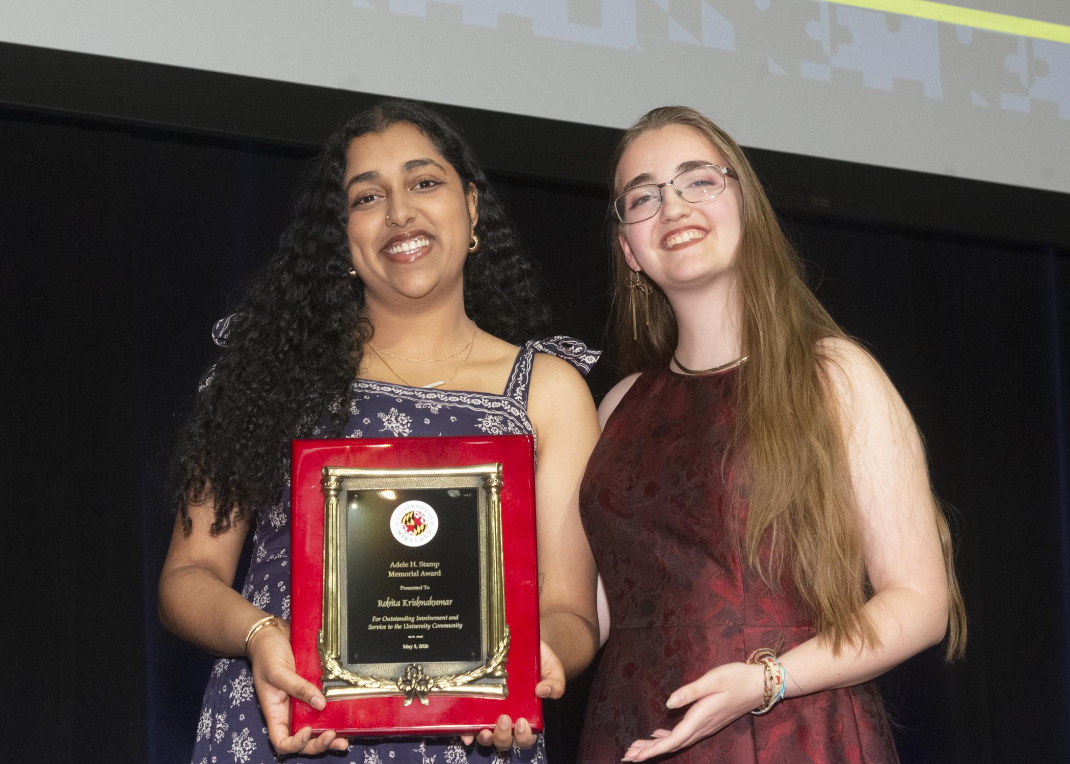 A photo of the Adele H. Stamp Memorial award recipient