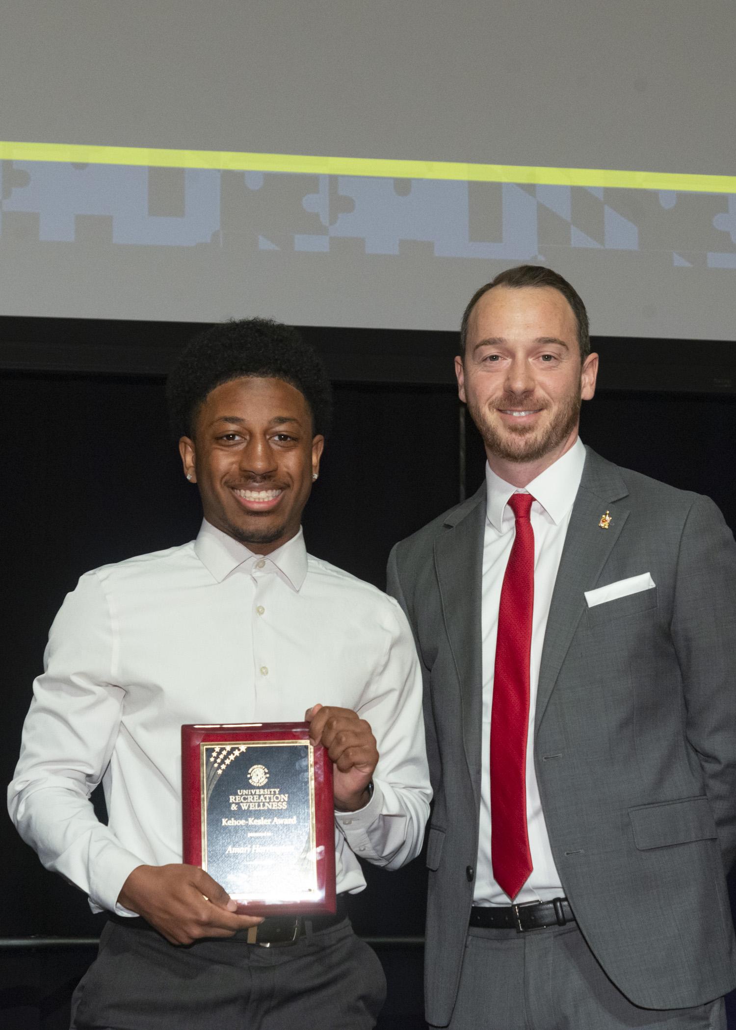 A photo of the RecWell award recipient