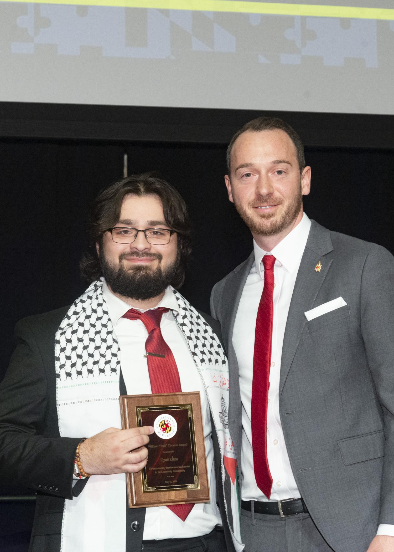 A photo of the SGA award recipient