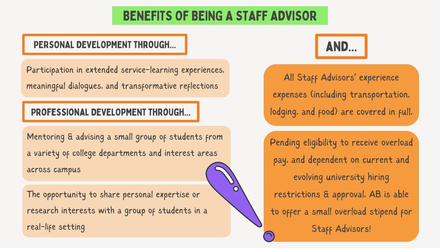 Benefits of being a Staff Advisor