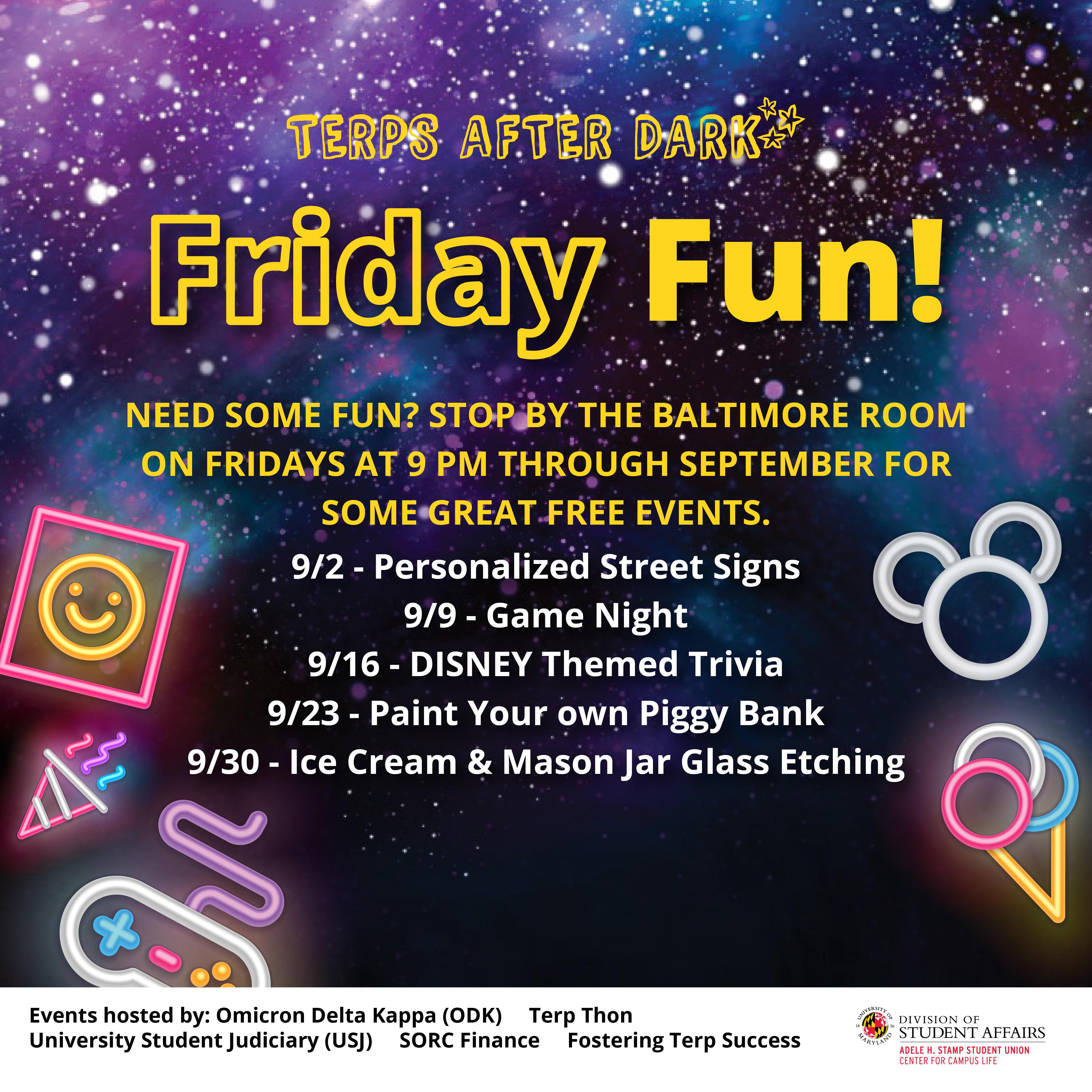 Terps After Dark: Friday Fun Nights