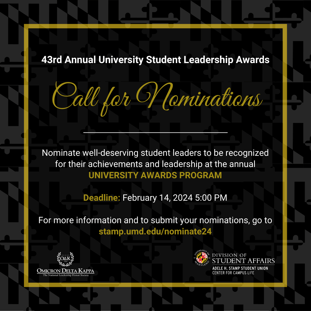 43rd Annual University Student Leadership Awards