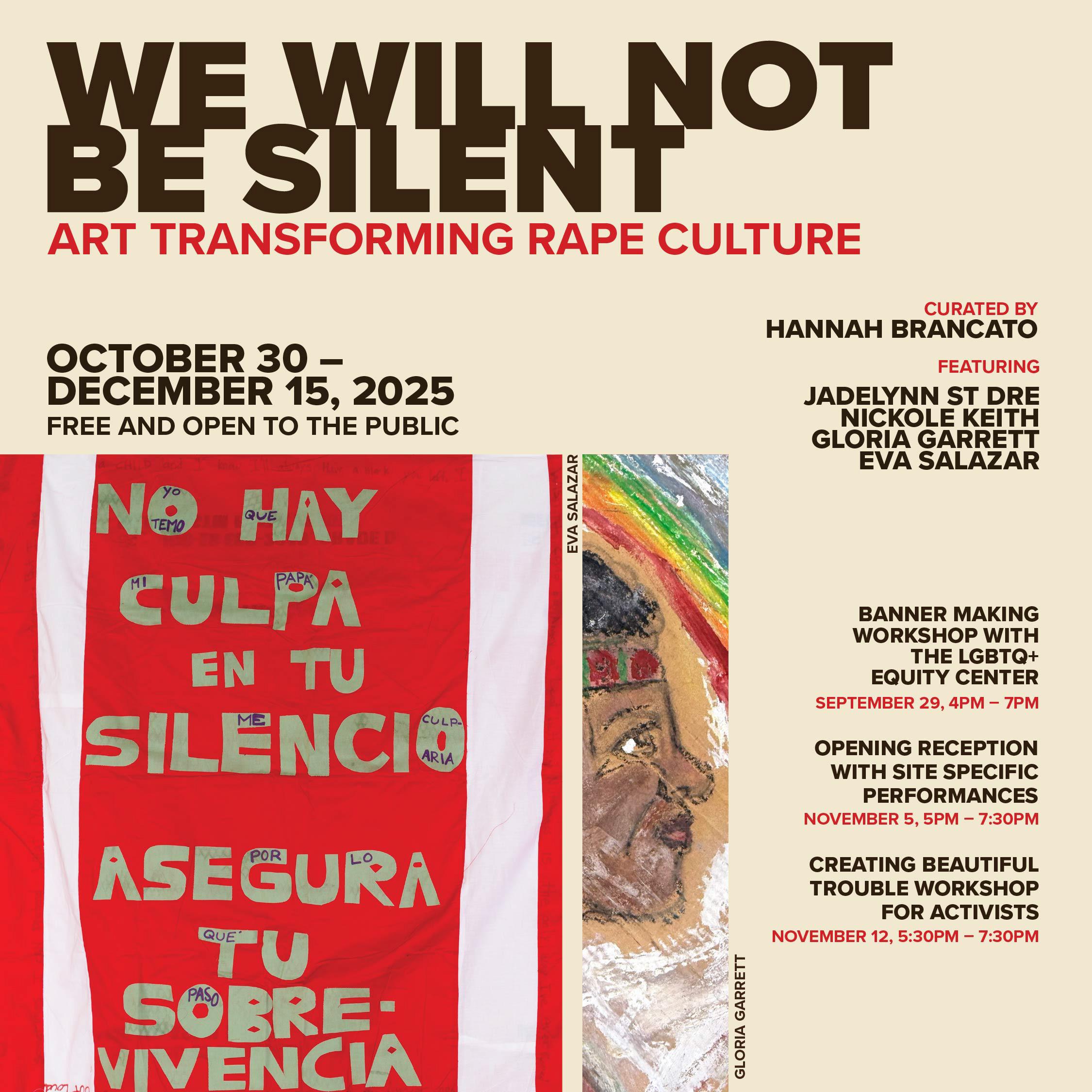 Portrait of We Will Not Be Silent: Art Transforming Rape Culture