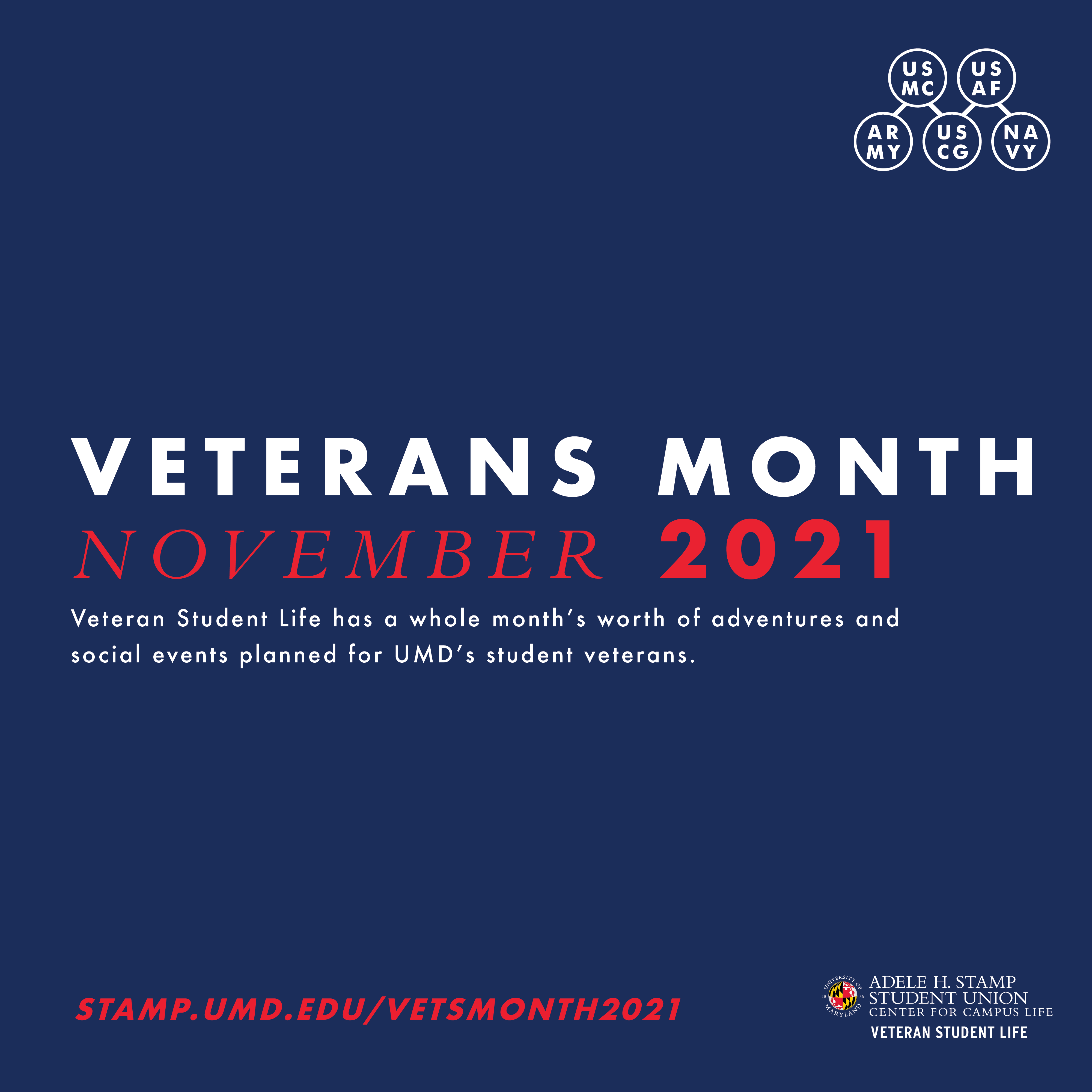 Veterans' Month Adele H. Stamp Student Union