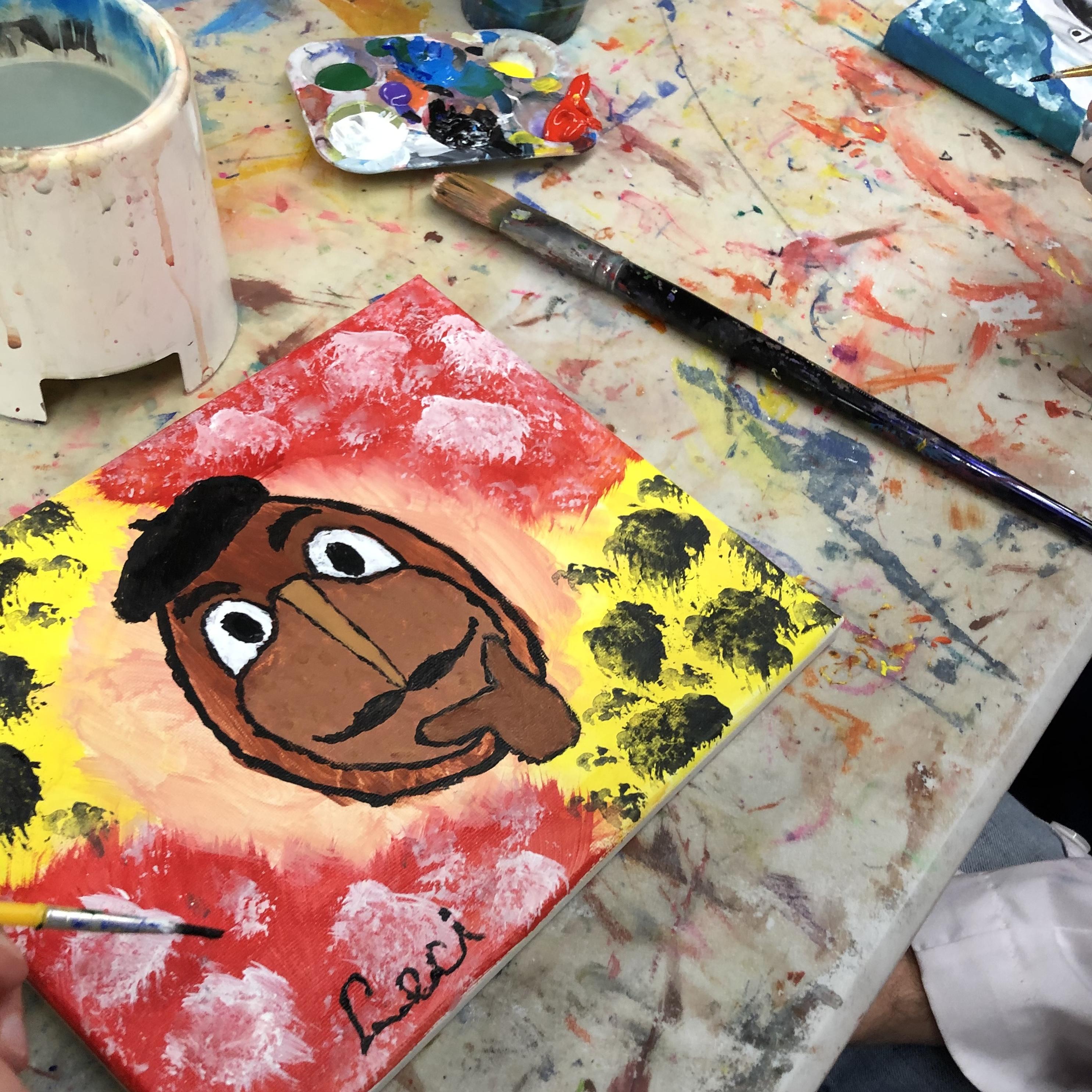 Portrait of Paint Night at Studio A 