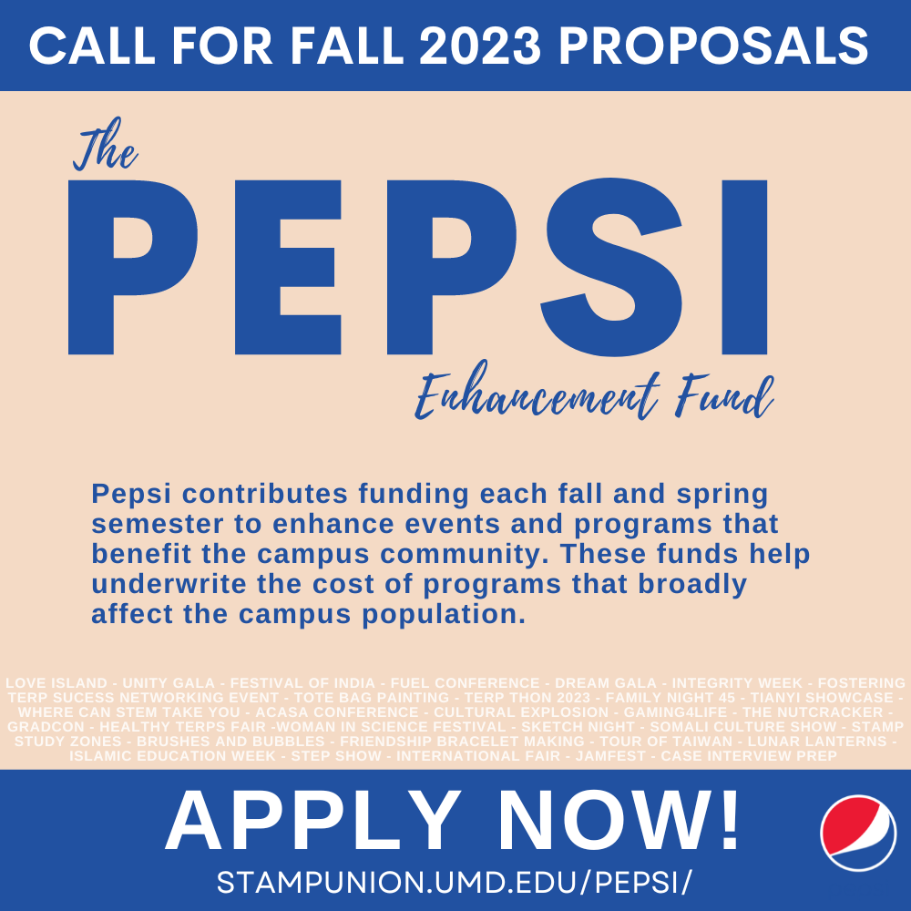 Portrait of Fall 2023: PEPSI ENHANCEMENT FUND: APPLY NOW!