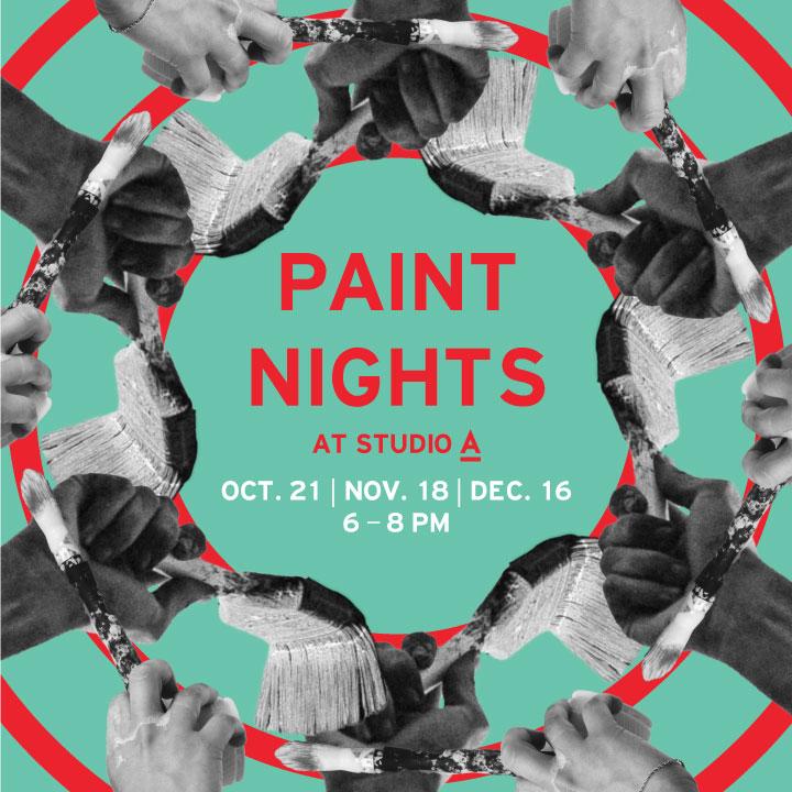 Paint Night at Studio A Adele H. Stamp Student Union