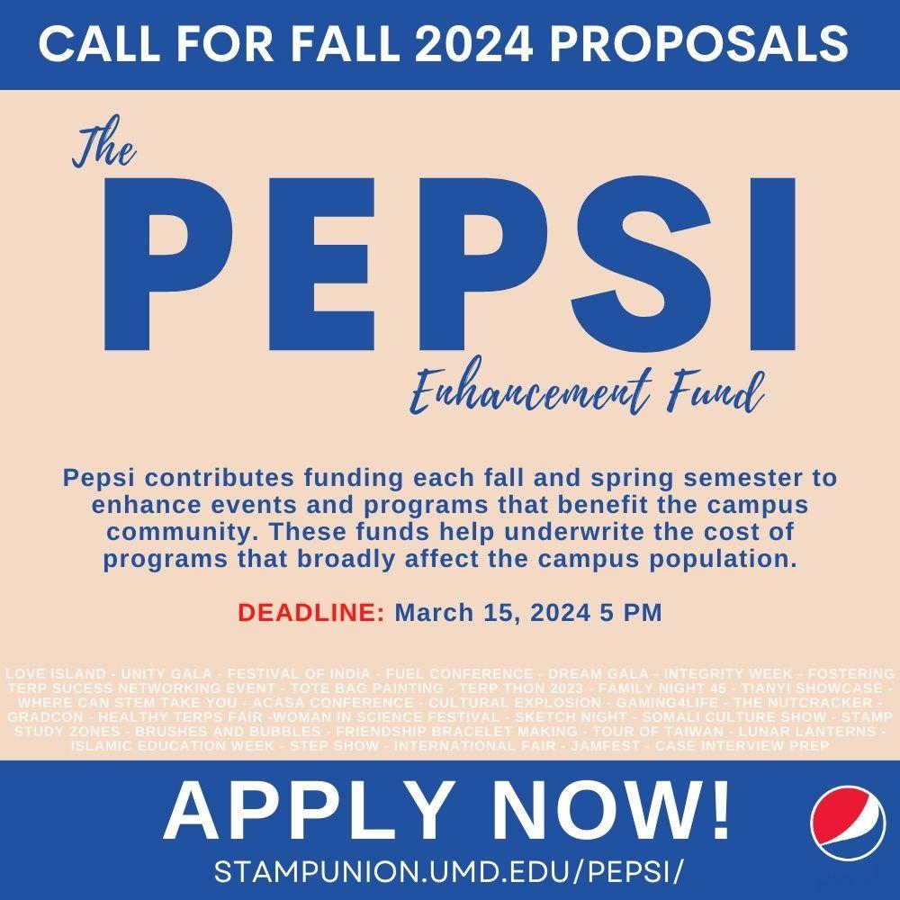 Fall 2024: CALL FOR PEPSI PROPOSALS: APPLY NOW!