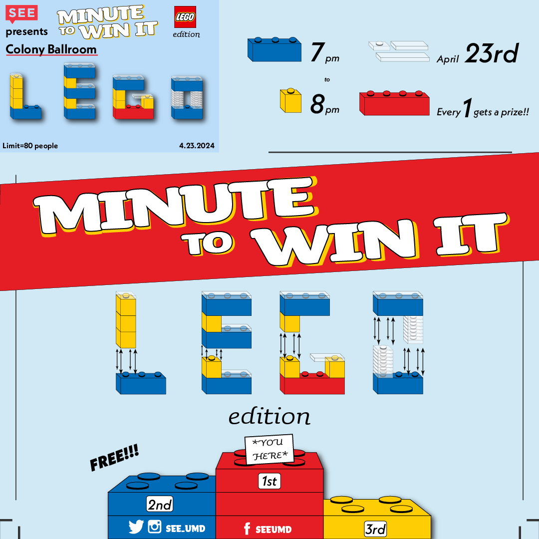 SEE Presents: Minute to Win It Lego Edition | Adele H. Stamp Student Union